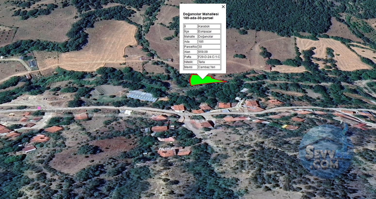 KARABÜK ESKİPAZAR DOĞANCILAR KÖYİÇİ 659 M² TARLAMIZ SATILIKTIR. - Karabük Eskipazar fotoğraf 4