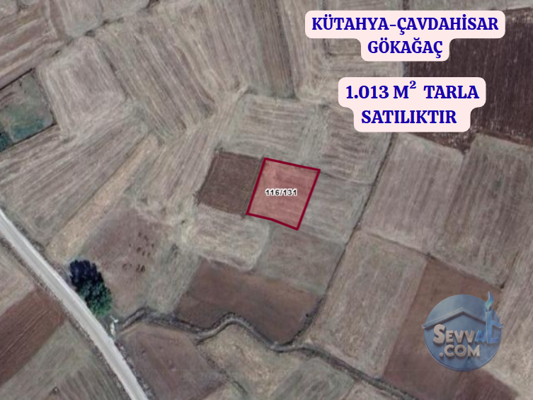 KÜTAHYA ÇAVDARHİSAR GÖKAĞAÇ  KÖYÜNDE  1.013 M²  TARLA SATILIKTIR - KÜTAHYA ÇAVDARHİSAR fotoğraf 2