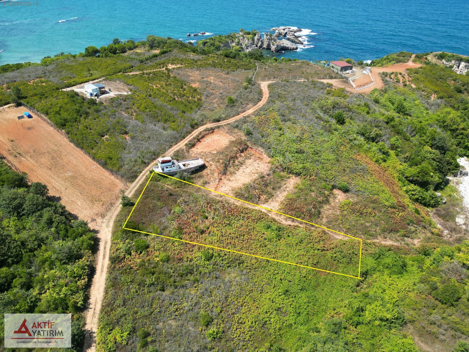 BAĞIRGANLI'DA DENİZE SIFIR TERAS KONUMDA 638 M2 ÖNÜ FULL DENİZ - KOCAELİ KANDIRA fotoğraf 3