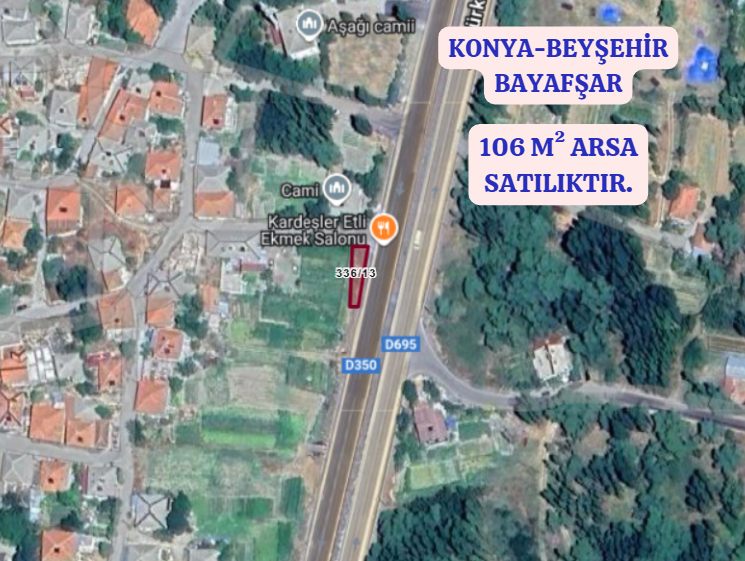KONYA BEYŞEHİR BAYAFŞAR KÖYÜNDE 106  M²  ARSA  SATILIKTIR - KONYA BEYŞEHİR fotoğraf 2