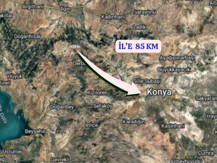 KONYA ILGIN YUKARIÇIĞIL (KÜÇÜK)   KÖYÜNDE 8.286  M²   TARLA SATILIKTIR - KONYA ILGIN fotoğraf 5