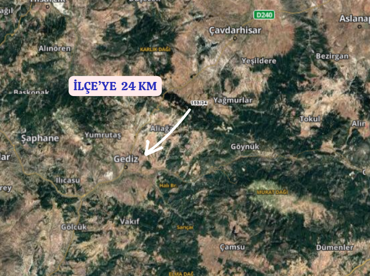 KÜTAHYA GEDİZ YENİGÜNEY  KÖYÜNDE 251 M² TARLA SATILIKTIR - KÜTAHYA GEDİZ fotoğraf 5