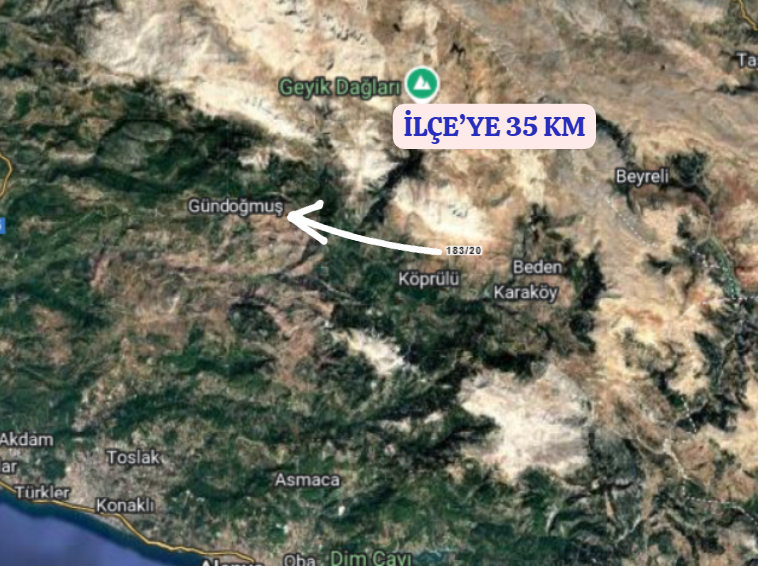 ANTALYA GÜNDOĞMUŞ KAYABÜKÜ   KÖYÜNDE 324  M² TARLA  SATILIKTIR - ANTALYA GÜNDOĞMUŞ fotoğraf 5