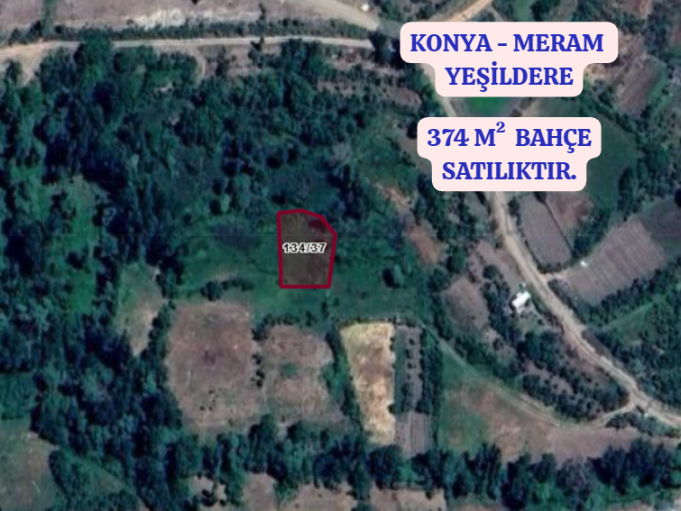  KONYA MERAM YEŞİLDERE   KÖYÜNDE  374  M²  BAHÇE  SATILIKTIR    - KONYA MERAM fotoğraf 2