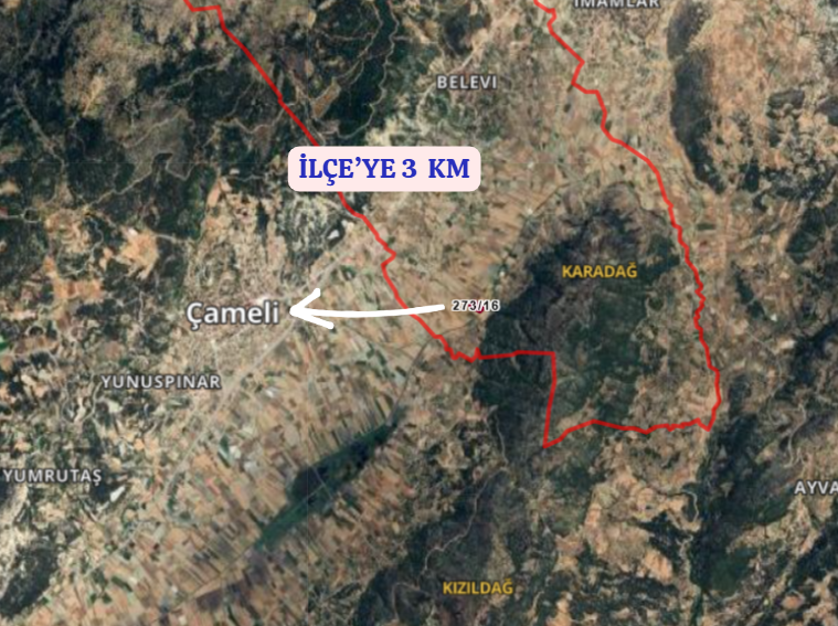 DENİZLİ ÇAMELİ BELEVİ  KÖYÜNDE 6.773  M² TARLA  SATILIKTIR - DENİZLİ ÇAMELİ fotoğraf 6