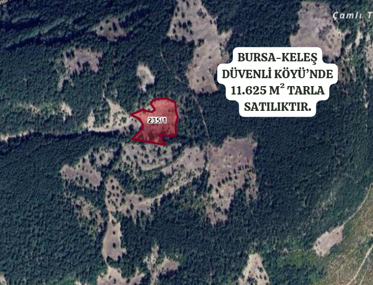 BURSA KELEŞ DÜVENLİ KÖYÜ'NDE 11.625 M² TARLAMIZ  SATILIKTIR. - BURSA KELES fotoğraf 2