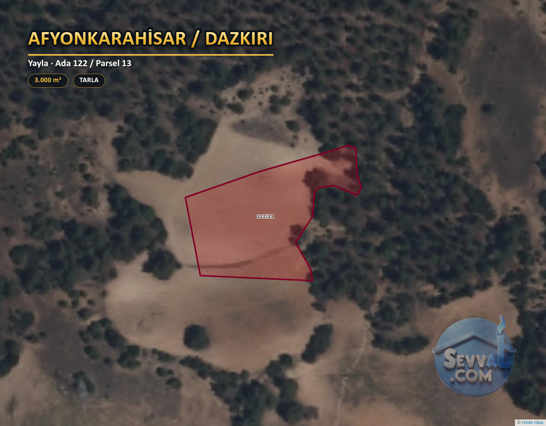 AFYONKARAHİSAR DAZKIRI YAYLA 3.000 m² SATILIK ARSA - AFYONKARAHİSAR DAZKIRI fotoğraf 2