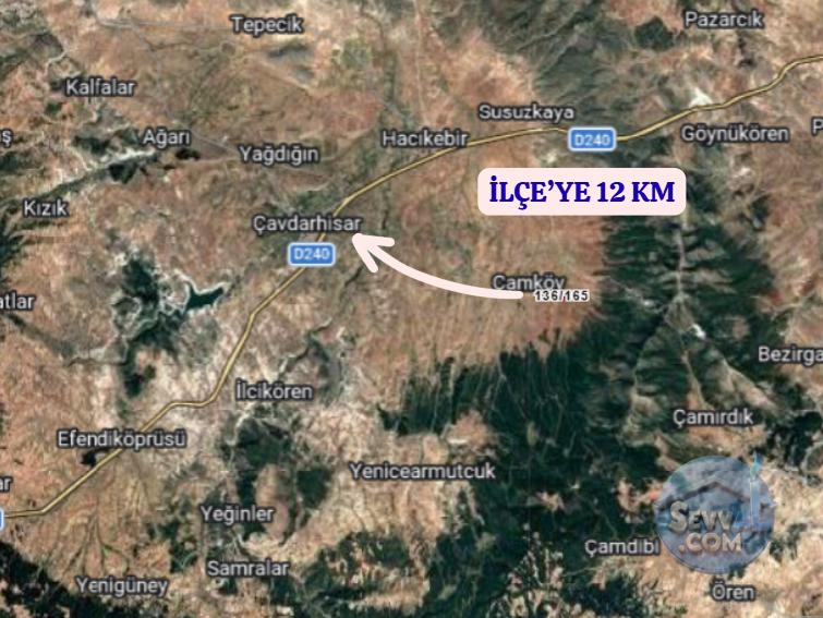 KÜTAHYA ÇAVDARHİSAR GÖKAĞAÇ  KÖYÜNDE  1.612 M²  TARLA SATILIKTIR - KÜTAHYA ÇAVDARHİSAR fotoğraf 5