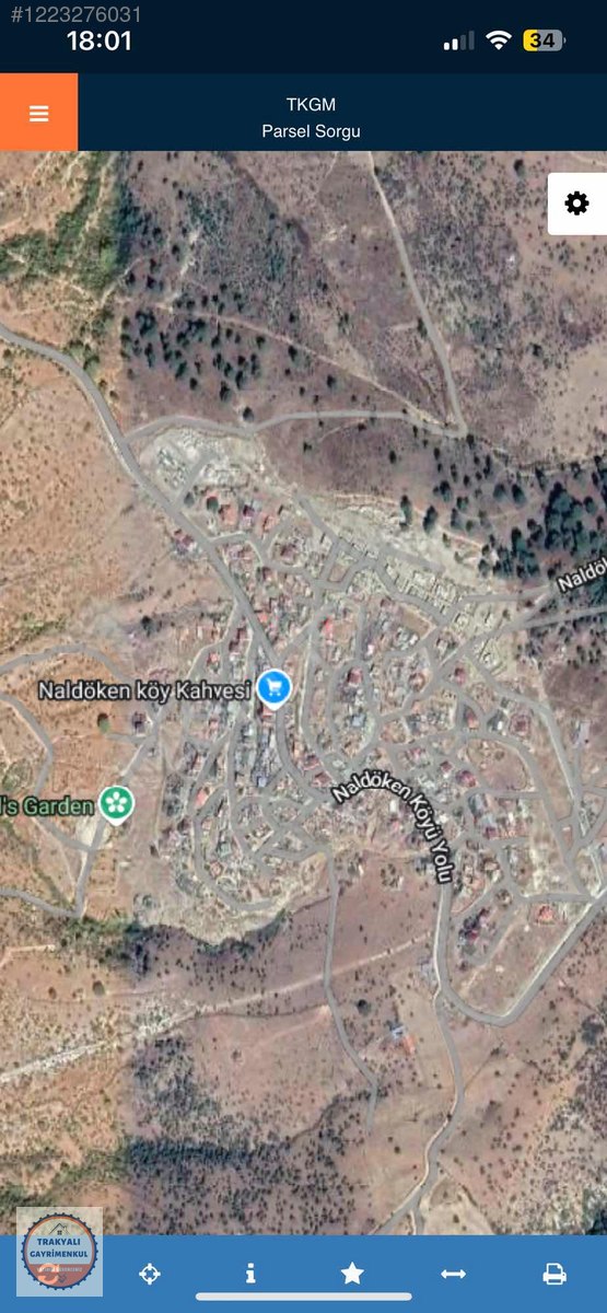 ÇANAKKALE AYVACIK NALDÖKEN KÖYÜ TEK TAPU 19.443 M2 TARLA - ÇANAKKALE AYVACIK fotoğraf 3