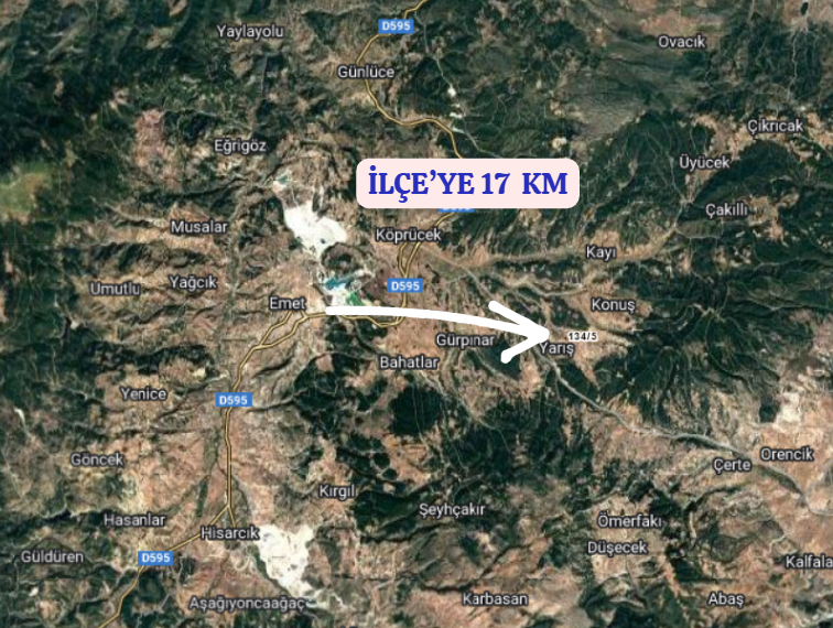 KÜTAHYA EMET KONUŞ   KÖYÜNDE 548  M² TARLA  SATILIKTIR - KÜTAHYA EMET fotoğraf 7