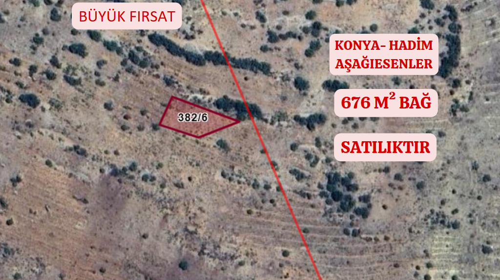 KONYA HADİM AŞAĞI EŞENLER KÖYÜNDE 676M² BAĞIMIZ SATILIKTIR. - KONYA HADİM fotoğraf 2