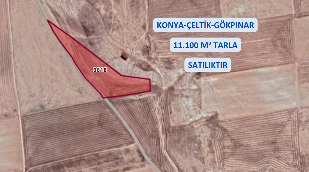 KONYA ÇELTİK GÖKPINAR KÖYÜNDE 11.100 M² TARLAMIZ SATILIKTIR - KONYA ÇELTİK fotoğraf 2