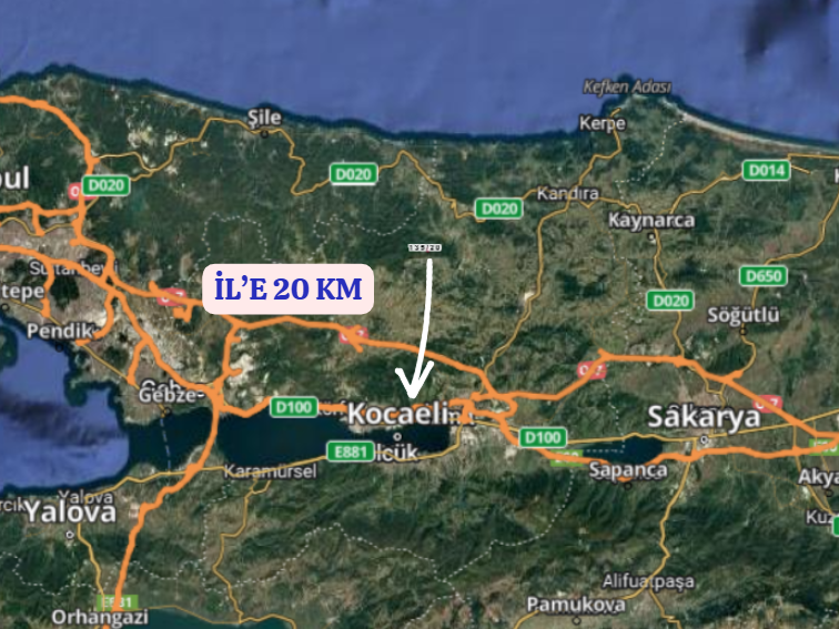 KOCAELİ KANDIRA ÇAKMAKLAR  KÖYÜNDE 2.893 M²  TARLA  SATILIKTIR - KOCAELİ KANDIRA fotoğraf 6