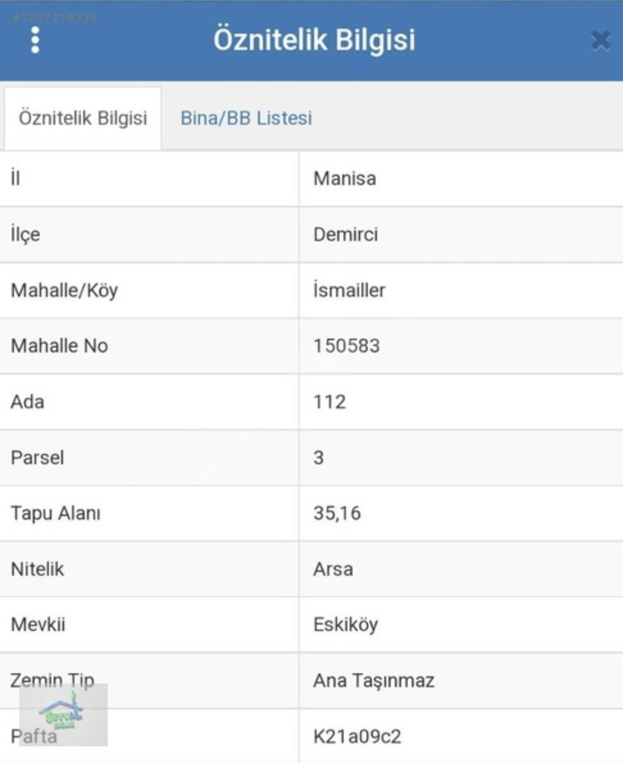 Manisa Demirci İsmailler Köyünde 35 m2Arsa