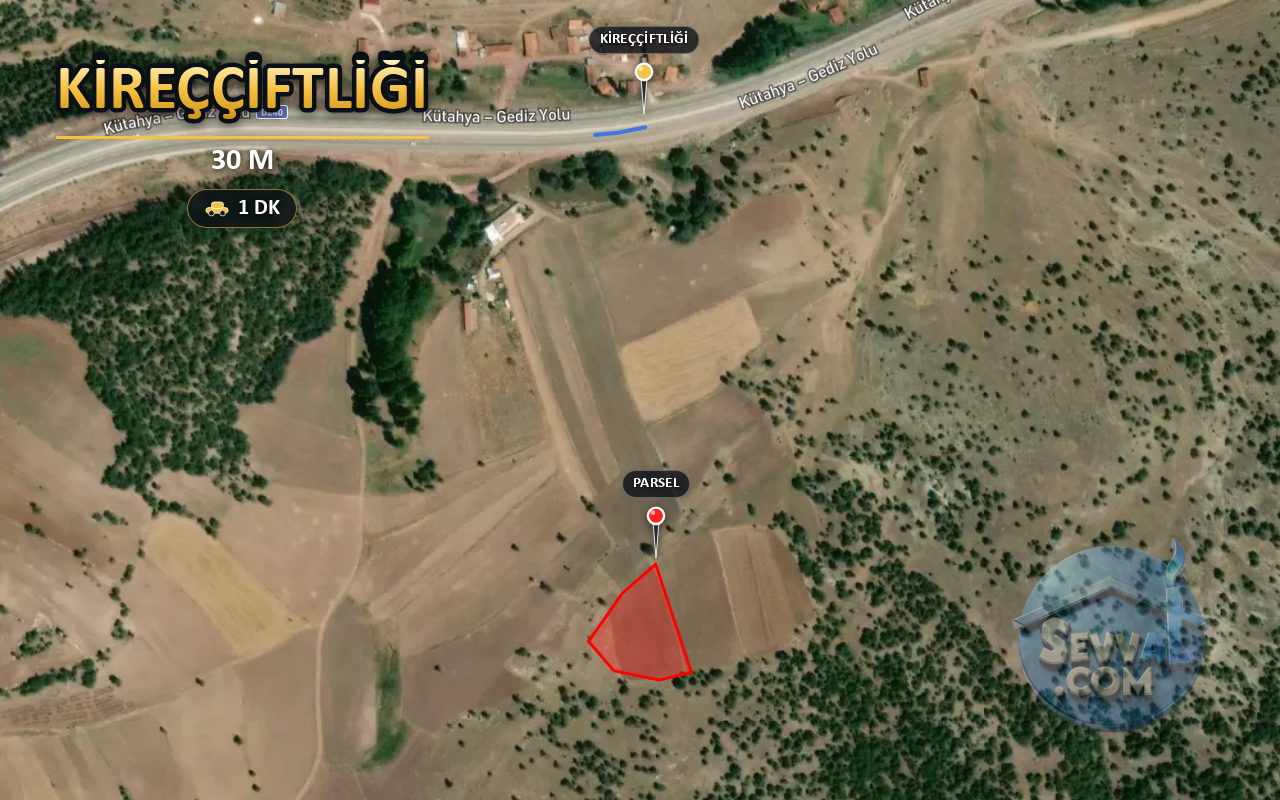 KÜTAHYA MERKEZ KİREÇÇİFTLİĞİ 3.498 m² SATILIK ARSA - KÜTAHYA MERKEZ fotoğraf 6
