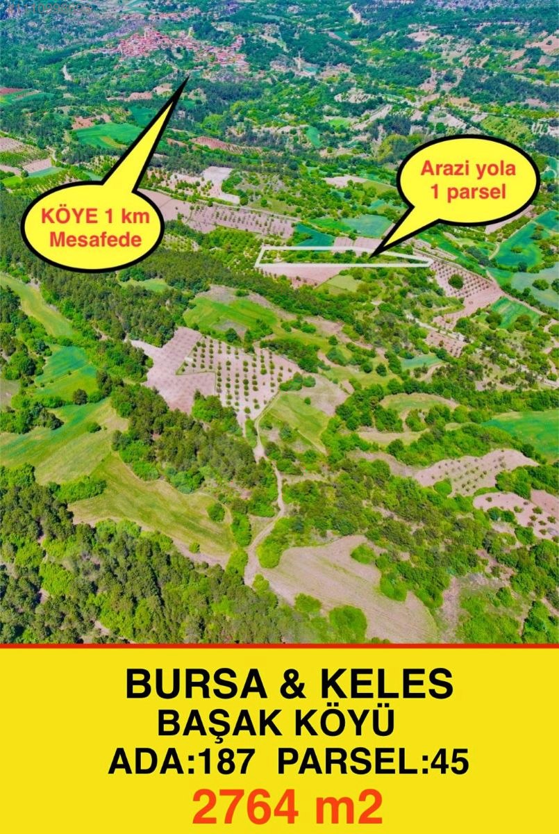 BURSA KELES BAŞAK  KÖYÜNDE 2.764 M² TARLA  SATILIKTIR - BURSA KELES fotoğraf 9