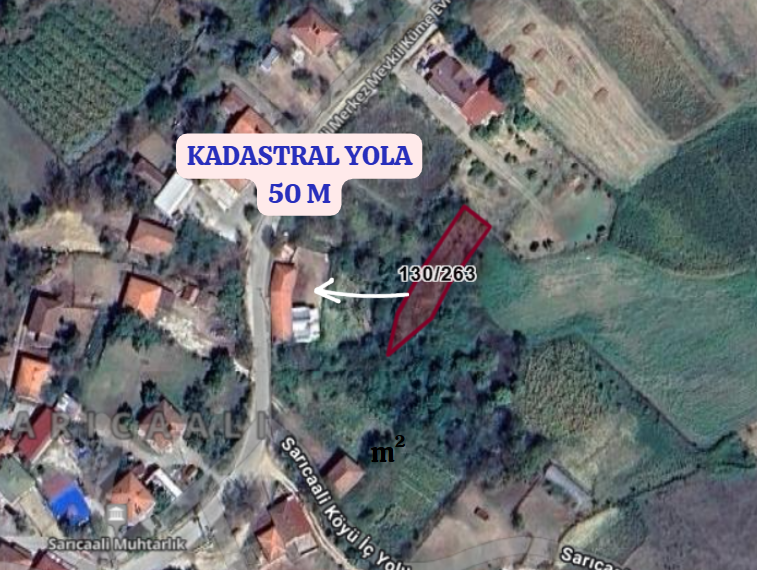 KOCAELİ KANDIRA SARICAALİ   KÖYÜNDE 494 M²  BAHÇE  SATILIKTIR - KOCAELİ KANDIRA fotoğraf 3