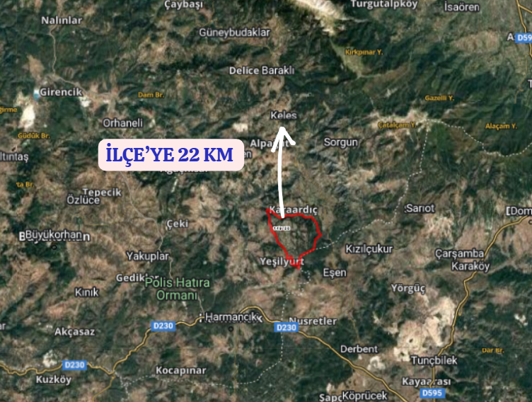 BURSA KELES BAŞAK KÖYÜNDE 286 M² BAHÇE SATILIKTIR - BURSA KELES fotoğraf 6