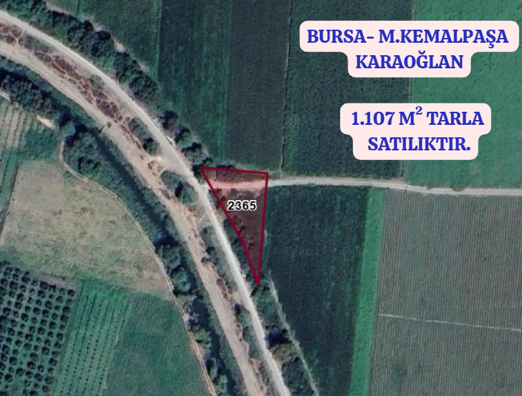 BURSA M.KEMALPAŞA KARAOĞLAN  1.107 M² TARLA SATILIKTIR. - BURSA MUSTAFAKEMALPAŞA fotoğraf 2