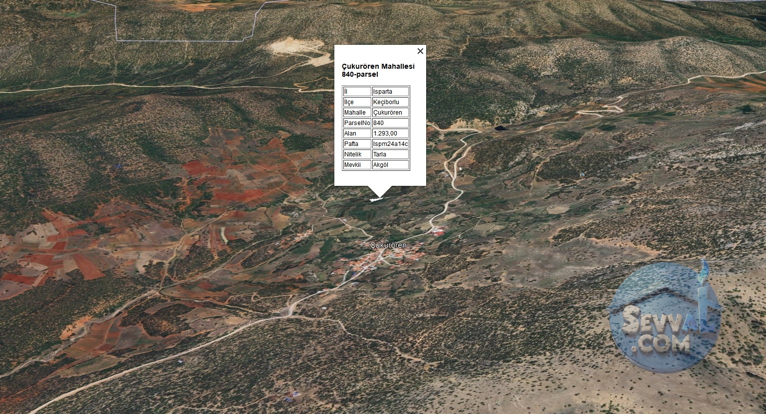 ISPARTA KEÇİBORLU ÇUKURÖREN KÖYÜNDE 1.293 m² TARLAMIZ SATILIKTIR - Isparta Keçiborlu fotoğraf 12