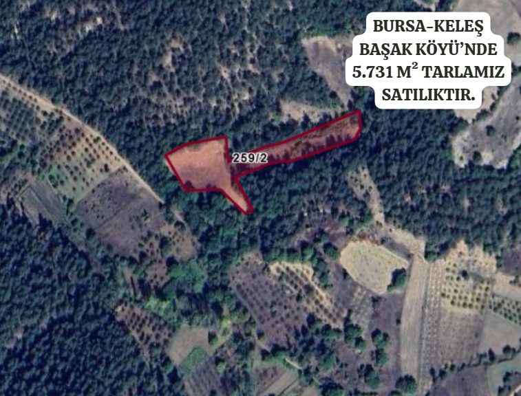 BURSA KELEŞ BAŞAK KÖYÜ’NDE 5.731 M²  TARLA SATILIKTIR - BURSA KELES fotoğraf 2