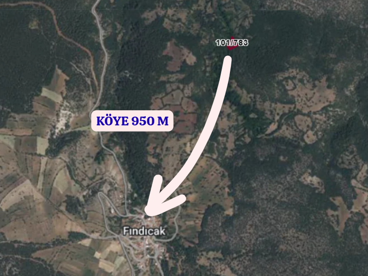 KÜTAHYA DOMANİÇ FINDICAK  KÖYÜNDE 1.326 M² TARLA SATILIKTIR - KÜTAHYA DOMANİÇ fotoğraf 4