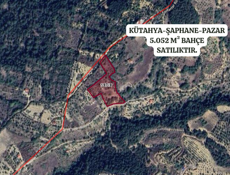KÜTAHYA ŞAPHANE PAZAR KÖYÜ’NDE 5.052 ²  BAHÇE SATILIKTIR - KÜTAHYA ŞAPHANE fotoğraf 2