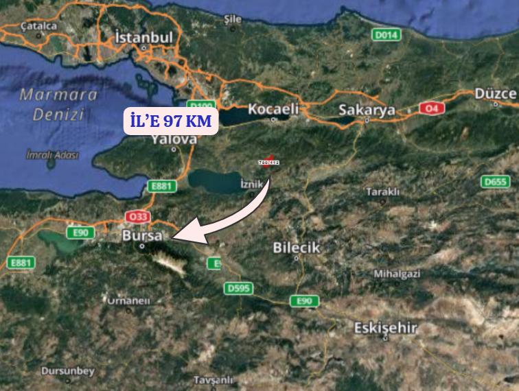 BURSA İZNİK CANDARLI  KÖYÜNDE 2.000  M² TARLA  SATILIKTIR - BURSA İZNİK fotoğraf 5
