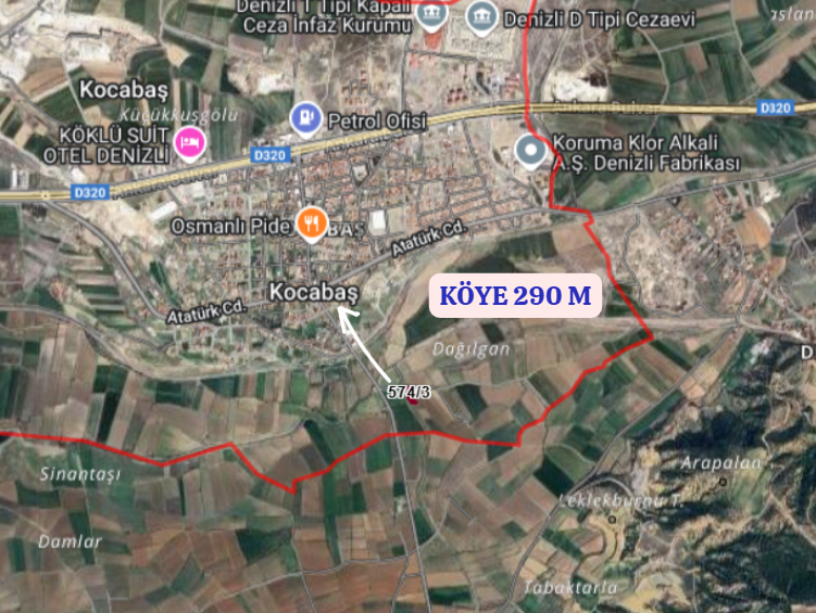 DENİZLİ HONAZ KOCABAŞ MAHALLESİNDE  688 M² TARLA  SATILIKTIR - DENİZLİ HONAZ fotoğraf 6