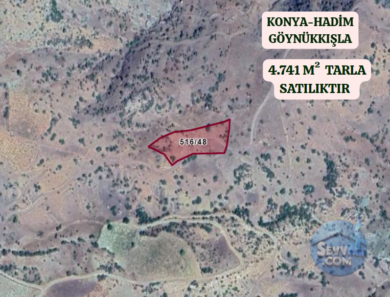 KONYA HADİM GÖYNÜKKIŞLA  KÖYÜNDE 4.741 M²  TARLA  SATILIKTIR - KONYA HADİM fotoğraf 2