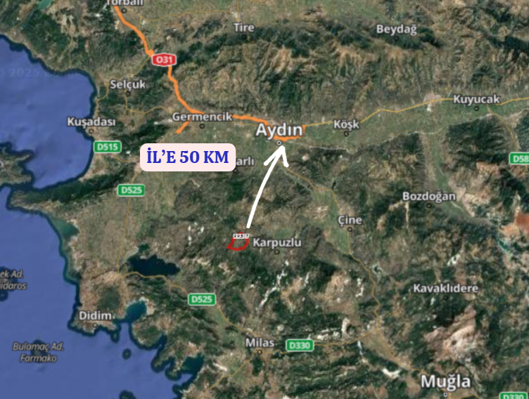 AYDIN KARPUZLU MERİÇLER  KÖYÜNDE 1.822 M²  ZEYTİNLİK SATILIKTIR - AYDIN KARPUZLU fotoğraf 6