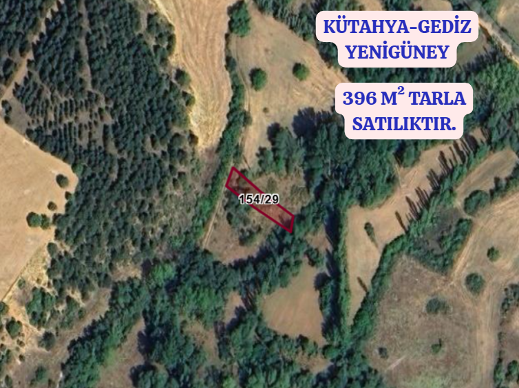KÜTAHYA GEDİZ YENİGÜNEY   KÖYÜNDE 396  M² TARLA  SATILIKTIR - KÜTAHYA GEDİZ fotoğraf 2