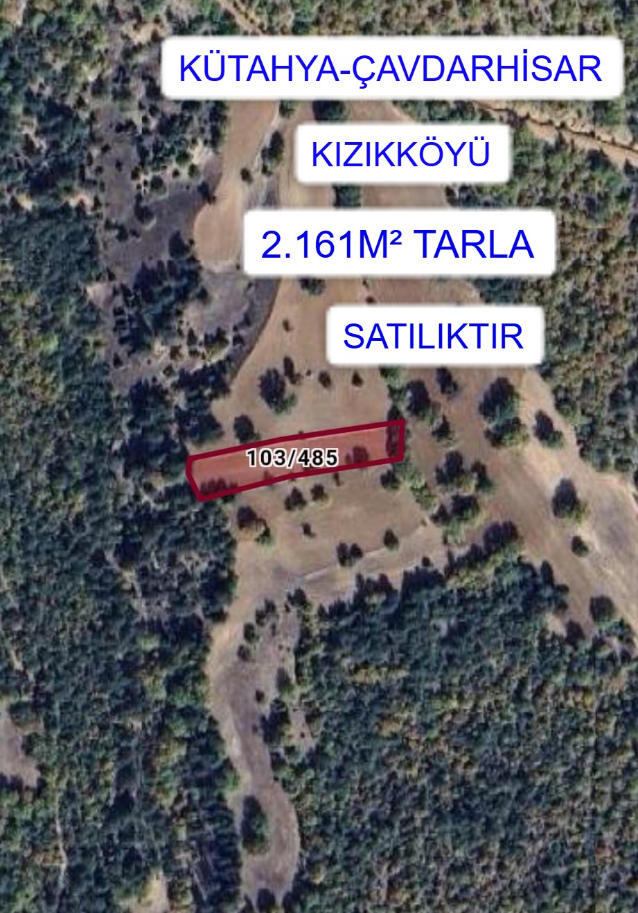 KÜTAHYA ÇAVDARHİSAR KIZIK KÖYÜ 2.161M² TARLA SATILIKTIR - KÜTAHYA ÇAVDARHİSAR fotoğraf 2