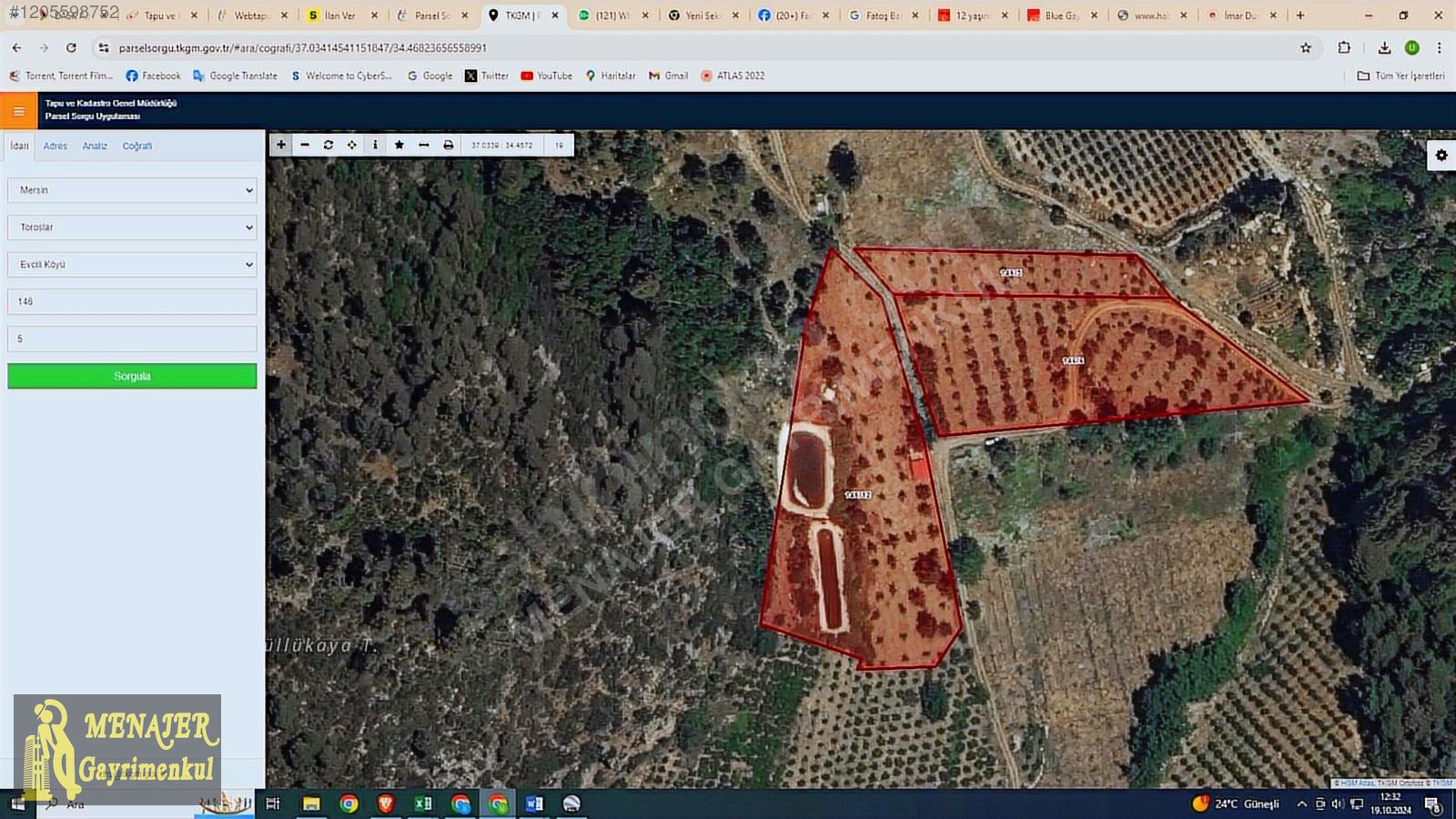 EVCİLİ KÖYÜ 10500 M2 EV VE CEVİZ BAHÇESİ - MERSİN TOROSLAR fotoğraf 5