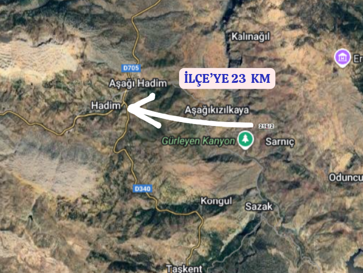 KONYA HADİM SARNIÇ KÖYÜNDE 1.403  M² TARLA  SATILIKTIR - KONYA HADİM fotoğraf 5