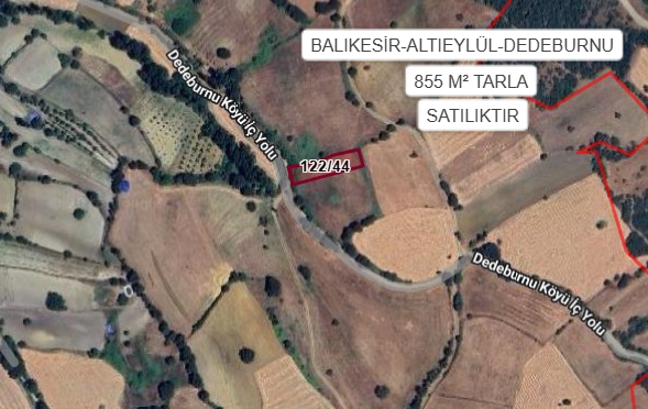 BALIKESİR ALTIEYLÜL DEDEBURNU MAHALLESİ’NDE 855 M² TARLA SATILIKTIR - BALIKESİR ALTIEYLÜL fotoğraf 2