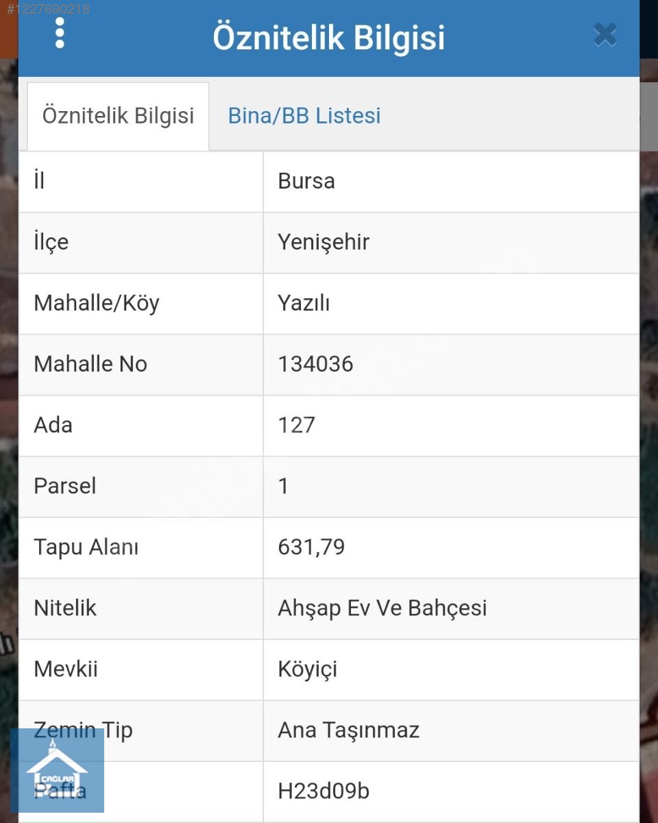 ÇAĞLAR'DAN YAZILI MH.DE KÖY İÇİ 632m2 ARSA İÇİNDE ESKİ KÖY EVİ - BURSA YENİŞEHİR fotoğraf 15