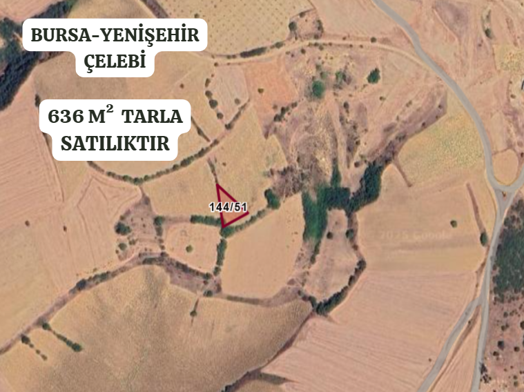 BURSA YENİŞEHİR ÇELEBİ  KÖYÜNDE 636  M² TARLA  SATILIKTIR - BURSA YENİŞEHİR fotoğraf 2