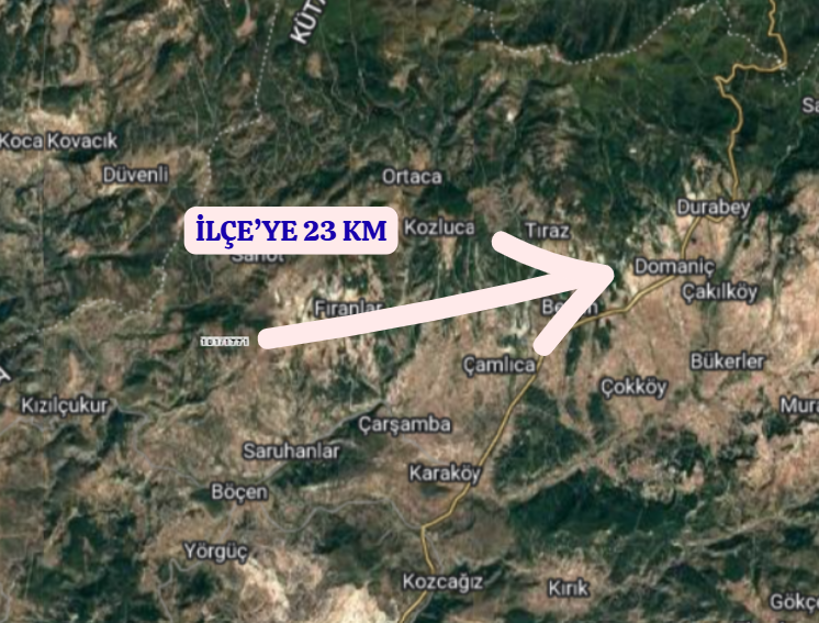 KÜTAHYA DOMANİÇ SARIOT  KÖYÜNDE 2.300 M² TARLA SATILIKTIR - KÜTAHYA DOMANİÇ fotoğraf 5