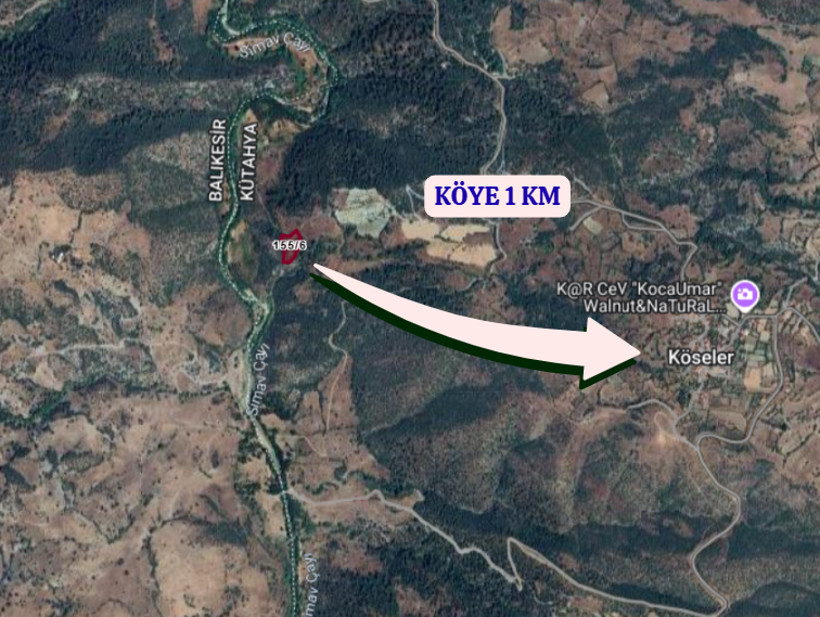 KÜTAHYA SİMAV KÖSELER  KÖYÜNDE  3.798 M²  TARLA  SATILIKTIR - KÜTAHYA SİMAV fotoğraf 4