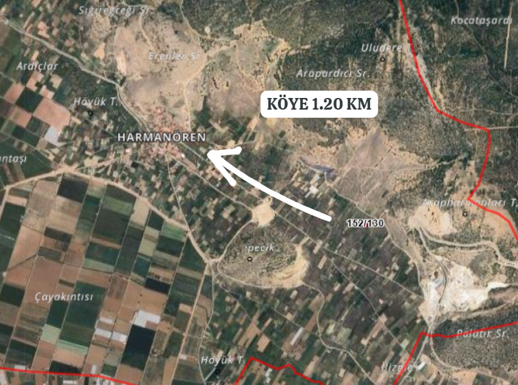 ISPARTA ATABEY HARMANÖREN  KÖYÜNDE 282 M² TARLA  SATILIKTIR - ISPARTA ATABEY fotoğraf 5