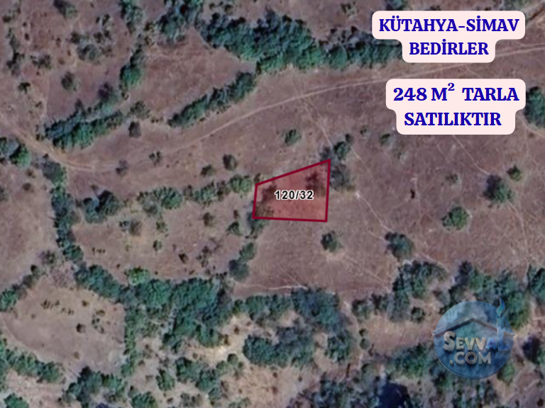 KÜTAHYA SİMAV BEDİRLER  KÖYÜNDE 248 M²  TARLA  SATILIKTIR - KÜTAHYA SİMAV fotoğraf 2