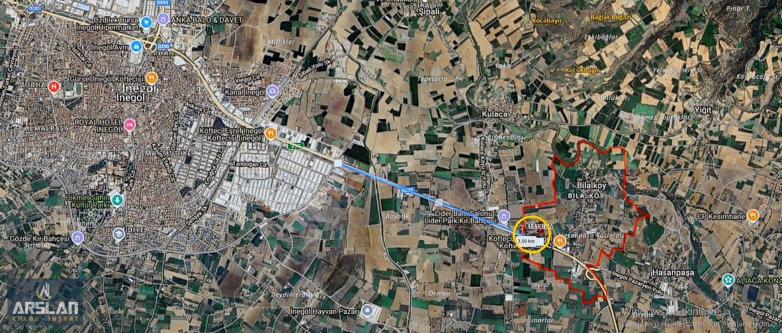 ARSLAN EMLAK'TAN İNEGÖL BİLAL KÖYDE 7613 M² SATILIK TARLA - BURSA İNEGÖL fotoğraf 11