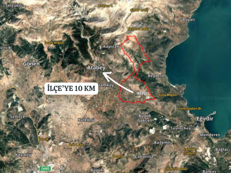ISPARTA ATABEY HARMANÖREN  KÖYÜNDE 282 M² TARLA  SATILIKTIR - ISPARTA ATABEY fotoğraf 6