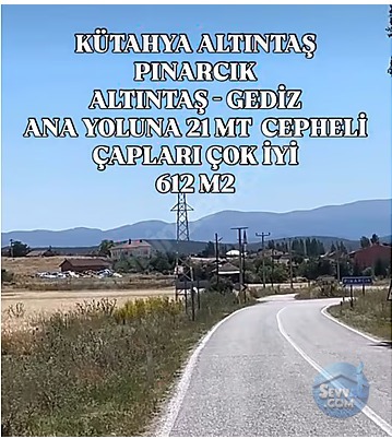 KÜTAHYA ALTINTAŞ PINARCIK TA 612 M² TARLAMIZ SATILIKTIR - KÜTAHYA ALTINTAŞ fotoğraf 5