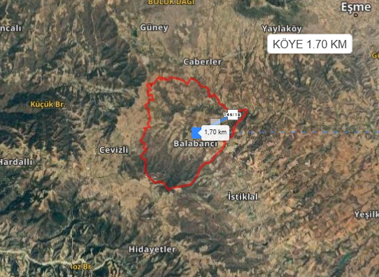UŞAK EŞME BALABANCI KÖYÜ’NDE 2397 M² TARLA SATILIKTIR - UŞAK EŞME fotoğraf 4