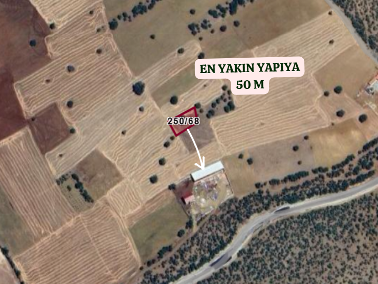 KONYA GÜNEYSINIR AĞRAS  KÖYÜNDE 758  M²  TARLA  SATILIKTIR - KONYA GÜNEYSINIR fotoğraf 3