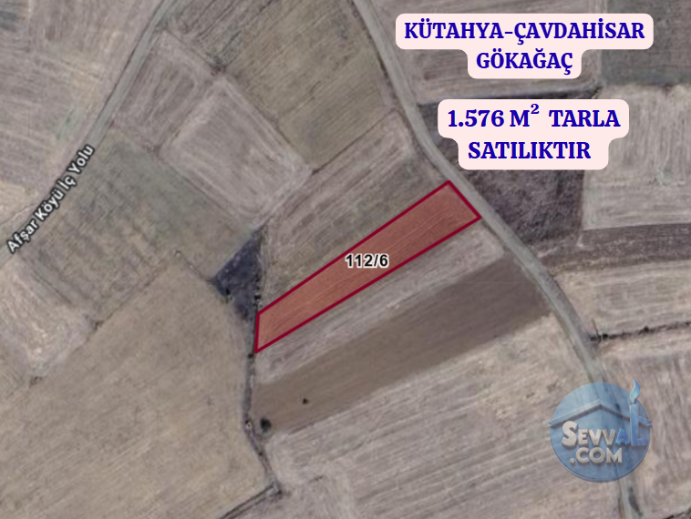 KÜTAHYA ÇAVDARHİSAR GÖKAĞAÇ  KÖYÜNDE  1.576 M²  TARLA SATILIKTIR - KÜTAHYA ÇAVDARHİSAR fotoğraf 2
