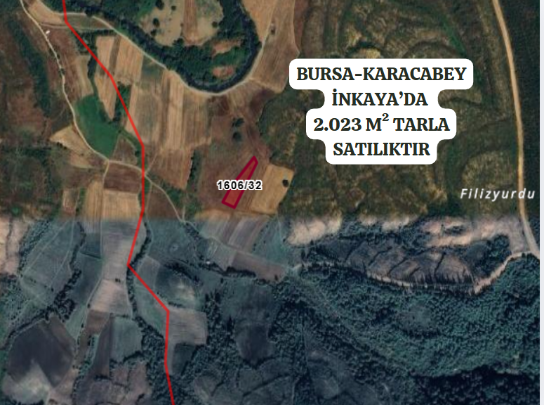 BURSA KARACABEYİNKAYA'DA 2.023 M²  TARLA  SATILIKTIR. - BURSA KARACABEY fotoğraf 2