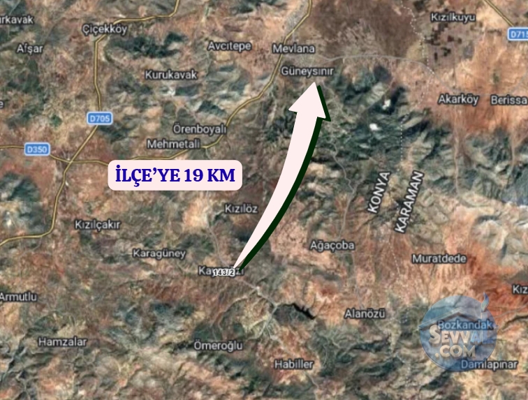 KONYA GÜNEYSINIR KAYAAĞZI KÖYÜNDE 184 M² TARLA SATILIKTIR - Konya Güneysınır fotoğraf 4